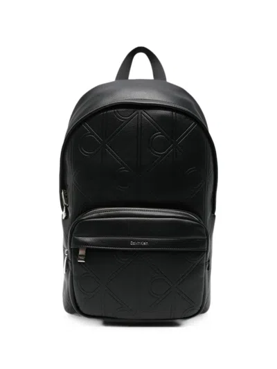 Calvin Klein Logo-embossed Backpack In White
