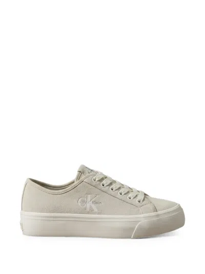 Calvin Klein Logo-embroidered Low-top Sneakers In Multi