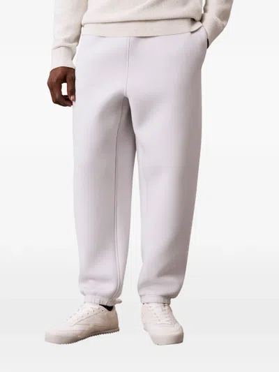 Calvin Klein Logo-embroidered Track Pants In Gray