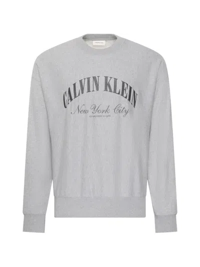 Calvin Klein Logo-embroidery Sweatshirt In Multi