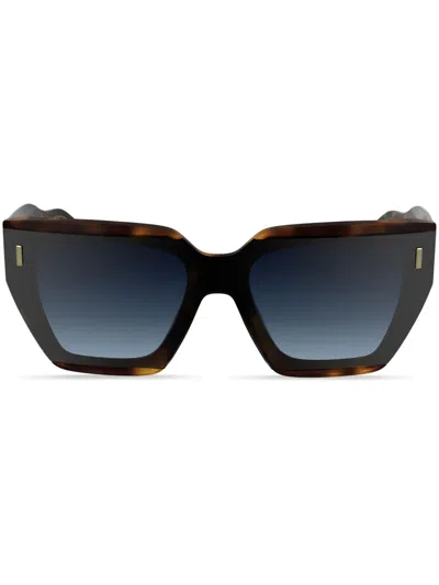 Calvin Klein Sonnenbrille Mit Logo In Brown
