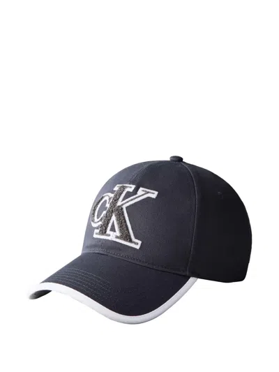 Calvin Klein Logo-patch Baseball Cap In Orange