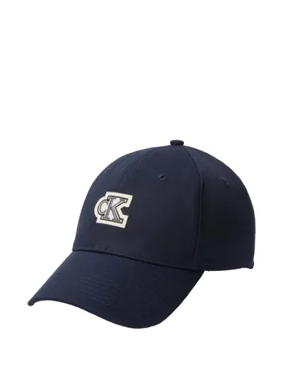 Calvin Klein Logo-patch Baseball Cap In White