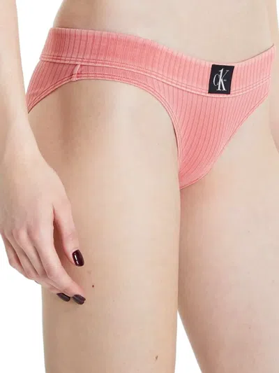 Calvin Klein Logo-patch Bikini Bottoms In Black
