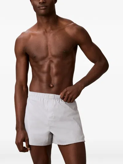 Calvin Klein Logo-patch Boxer Shorts (3 Pack) In White