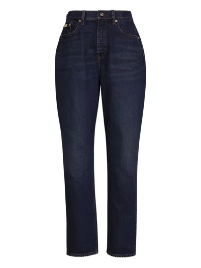 Calvin Klein Logo-patch Jeans In Black
