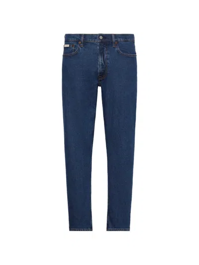 Calvin Klein Logo-patch Jeans In Multi