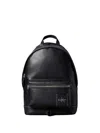 Calvin Klein Logo-patch Pebbled Backpack In Black