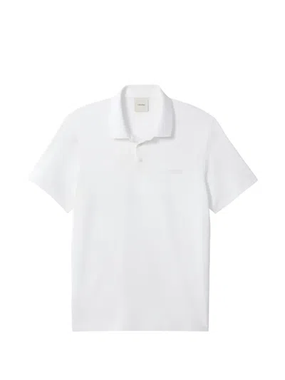 Calvin Klein Logo-patch Polo Shirt In White