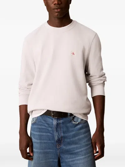 Calvin Klein Logo-patch Sweater In Multi
