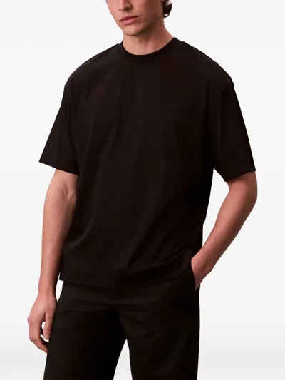 Calvin Klein Logo-patch T-shirt In Black