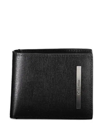 Calvin Klein Logo-plaque Bifold Wallet In Black