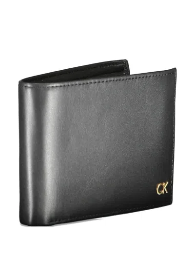 Calvin Klein Logo-plaque Bifold Wallet In Black