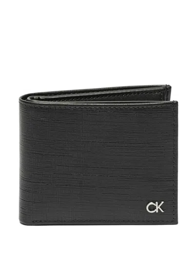 Calvin Klein Logo-plaque Bifold Wallet In Black