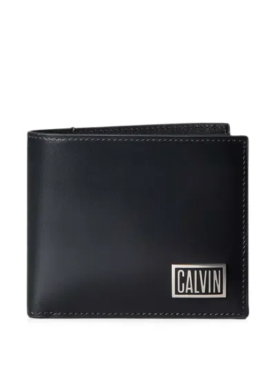 Calvin Klein Logo-plaque Bi-fold Wallet In Black