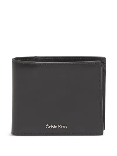 Calvin Klein Logo-plaque Bifold Wallet In Purple