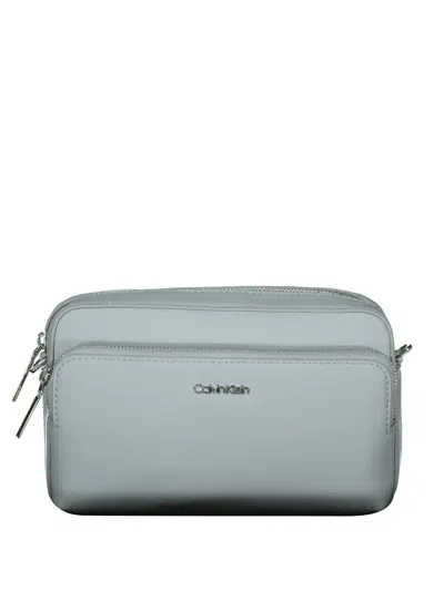 Calvin Klein Logo-plaque Crossbody Bag In Blue