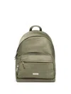 Calvin Klein Logo-plaque Front-pocket Backpack In Green