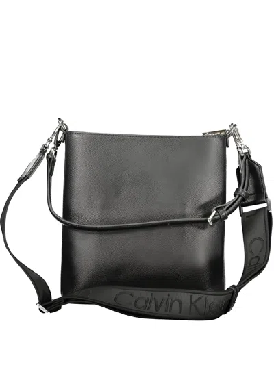 Calvin Klein Logo-plaque Grained Tote Bag In Black