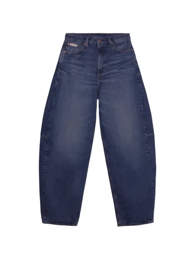 Calvin Klein Logo-plaque Jeans In Blue