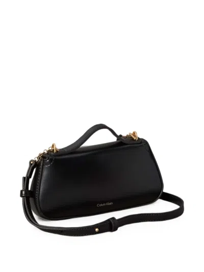 Calvin Klein Logo-plaque Top-handle Shoulder Bag In Black