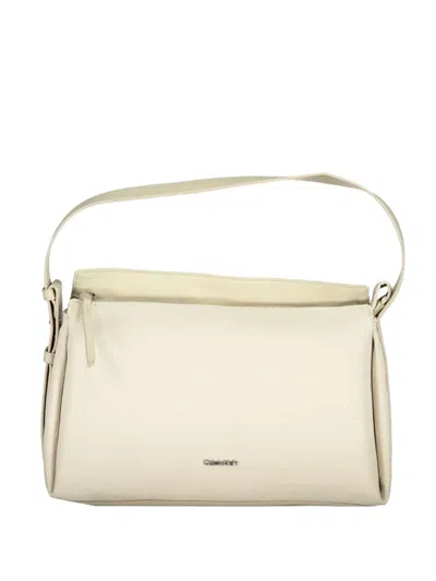 Calvin Klein Logo-plaque Tote Bag In Neutral