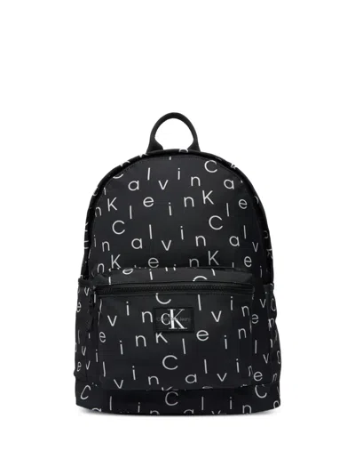 Calvin Klein Kids' Logo-print Backpack In Black