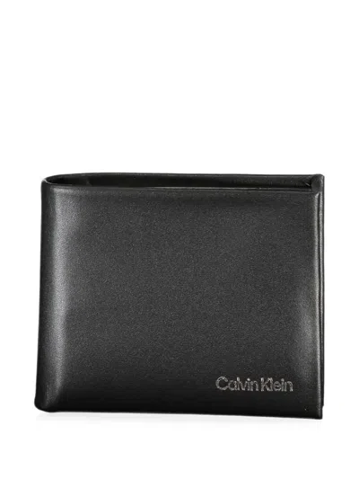 Calvin Klein Logo-print Bi-fold Wallet In Black