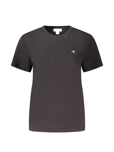 Calvin Klein Logo-print Cotton T-shirt In Gray