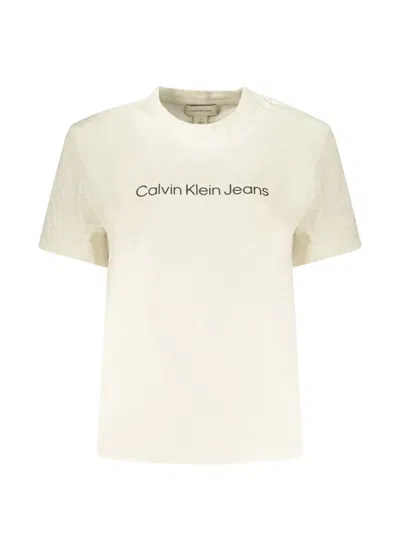 Calvin Klein Logo-print Cotton T-shirt In Multi