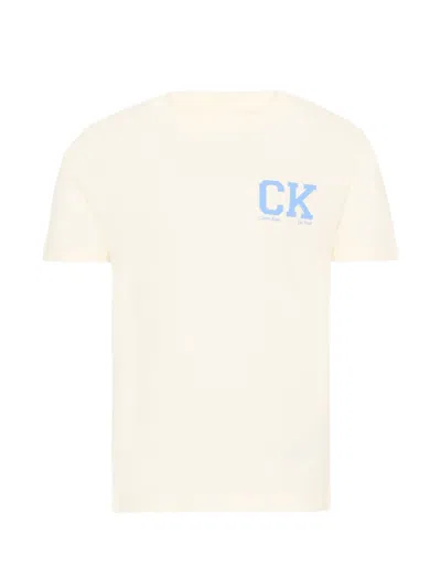 Calvin Klein Kids' Logo-print Cotton T-shirt In Neutral