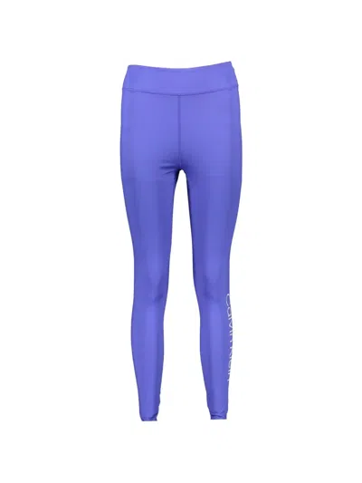 Calvin Klein Logo-print Leggings In Purple