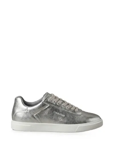 Calvin Klein Logo-print Sneakers In Gray