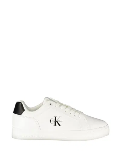 Calvin Klein Logo-print Sneakers In White