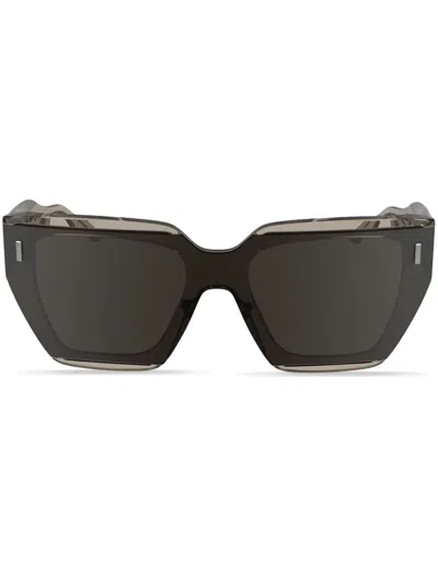 Calvin Klein Logo-print Sunglasses In Black