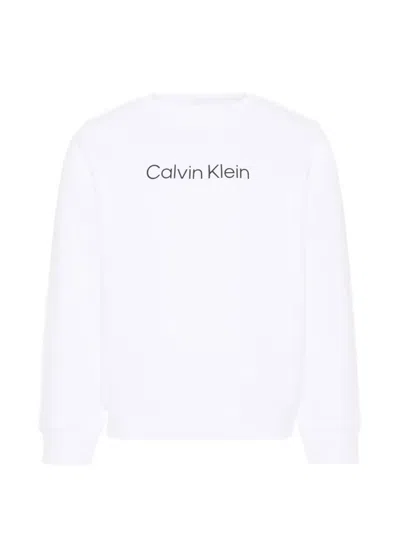 Calvin Klein Kids' Logo-print Sweatshirt In White