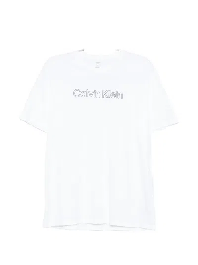Calvin Klein Logo-print T-shirt In White