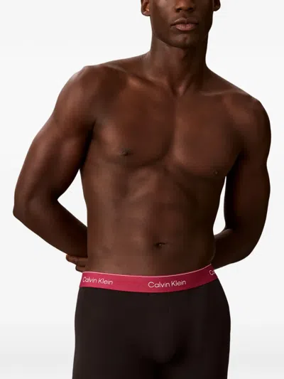 Calvin Klein Logo-waistband Boxer Briefs In Black
