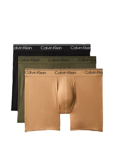 CALVIN KLEIN LOGO-WAISTBAND BOXER BRIEFS (SET OF THREE)