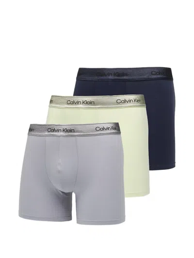 Calvin Klein Logo-waistband Boxers (set Of Three) In Multi