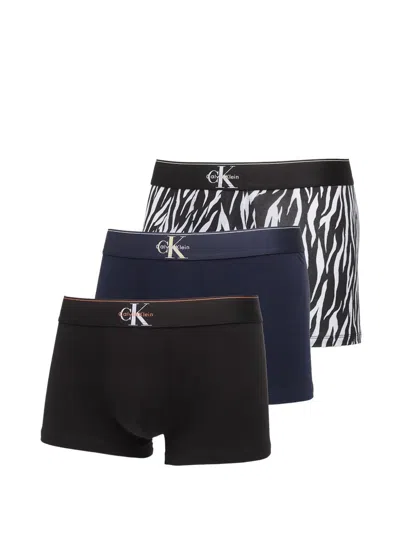 Calvin Klein Logo-waistband Boxers (set Of Three) In Multi