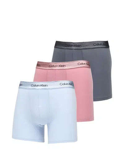 Calvin Klein Logo-waistband Boxers Set (set Of Three) In Multi