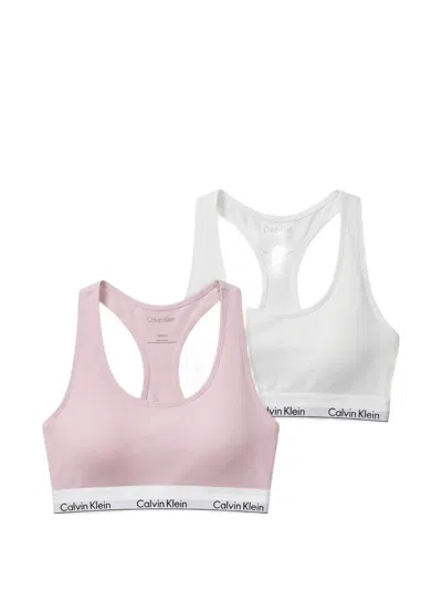 Calvin Klein Logo-waistband Bra (set Of Two) In Multi
