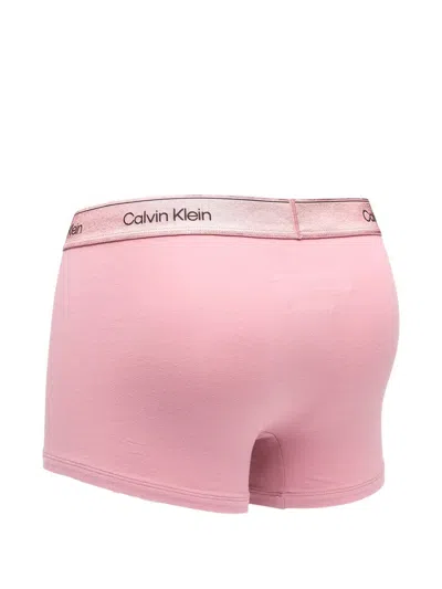 Calvin Klein Logo-waistband Briefs (pack Of Three) In Pink