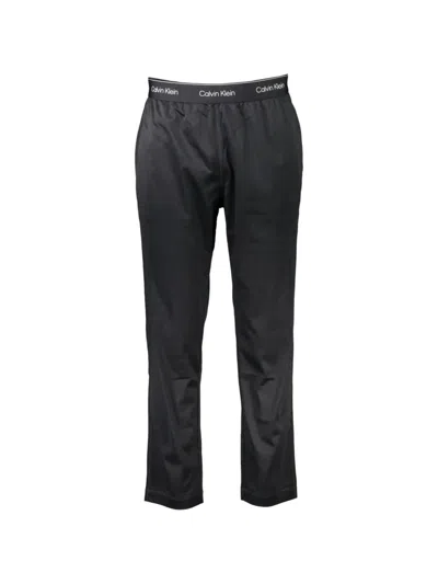 Calvin Klein Logo-waistband Trousers In Black