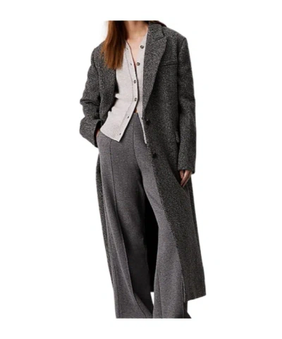 Calvin Klein Long Coat In Black