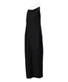 Calvin Klein Womens Asmmetric Long Maxi Dress In Black