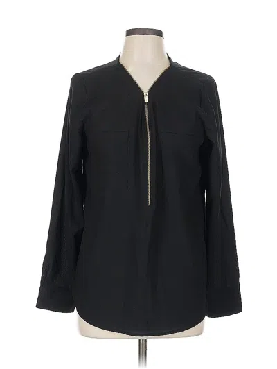Pre-owned Calvin Klein Long Sleeve Blouse In Black