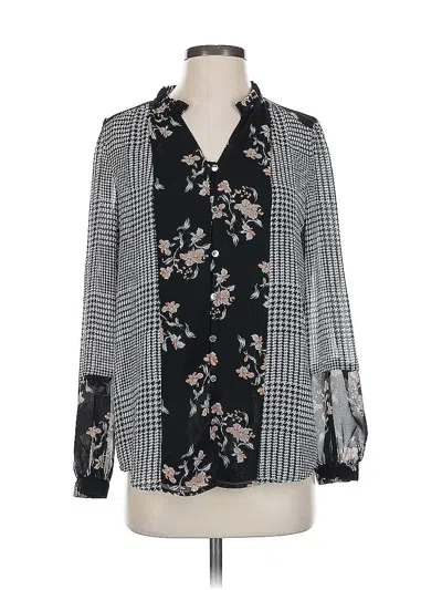 Pre-owned Calvin Klein Long Sleeve Blouse In Black