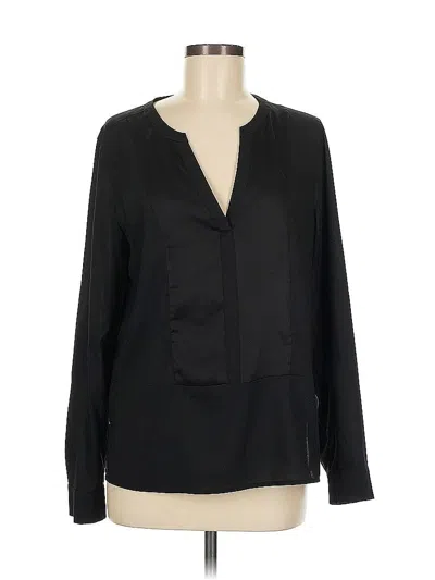 Pre-owned Calvin Klein Long Sleeve Blouse In Black